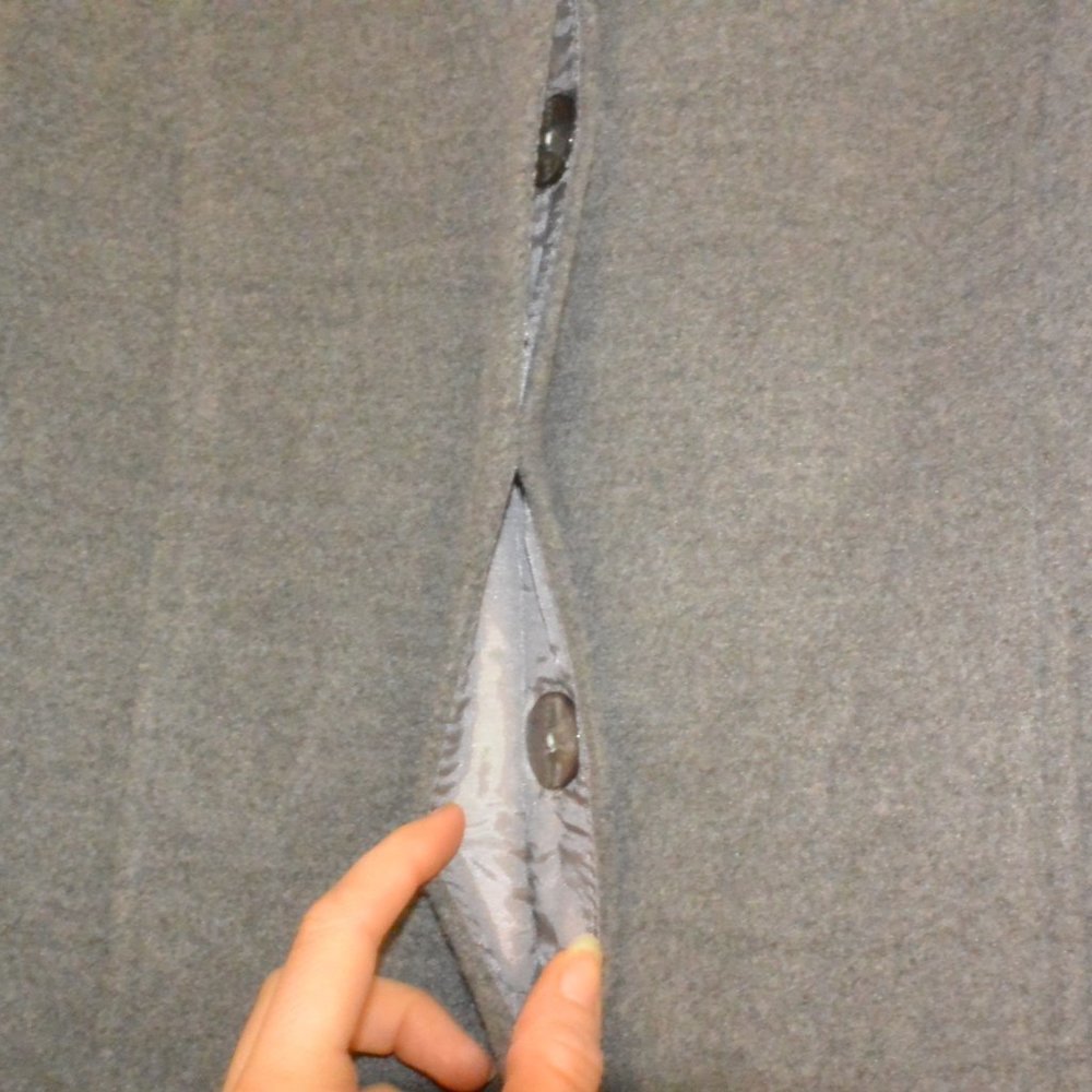 Grey Long Coat with faux fur hood size 42 - Picture 6 of 13